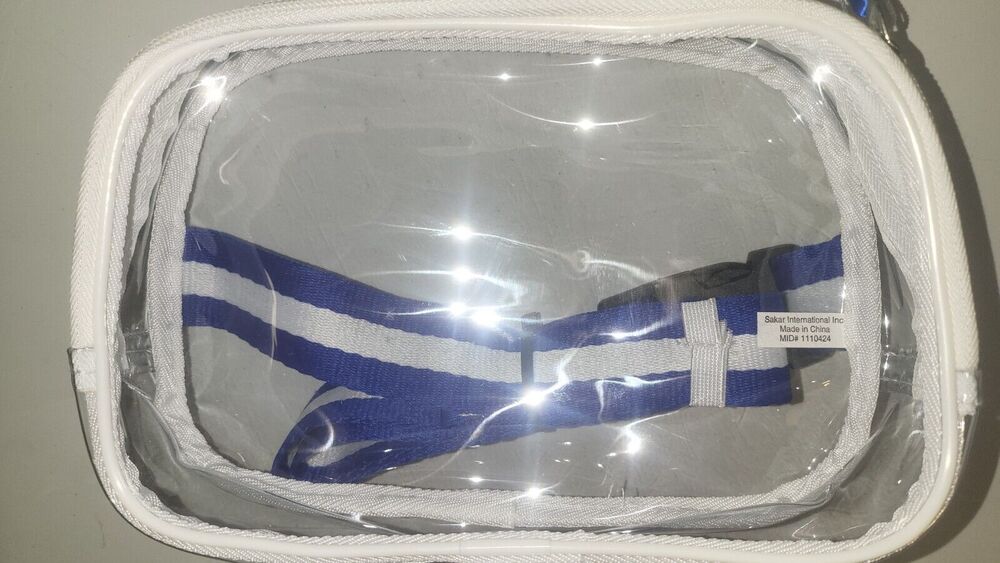 Vivitar Game Day Waist Pouch, Clear w/ Blue Adjustable Strap